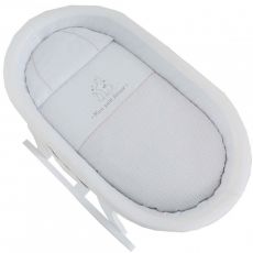Люлька-гойдалка Micuna Nacelle White/Grey для дитини від народження до 9 кг, Еко-шкіра